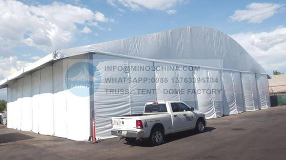 Wielkoskalowy aluminiowy namiot magazynowy DIN 4102 B1 odporny na warunki atmosferyczne
